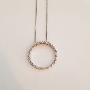 Silver and diamond necklace